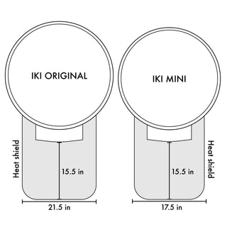 Floor heat shield for IKI wood-burning stoves