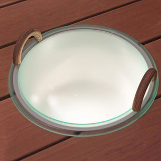 Illuminated sauna water bowl by Cariitti