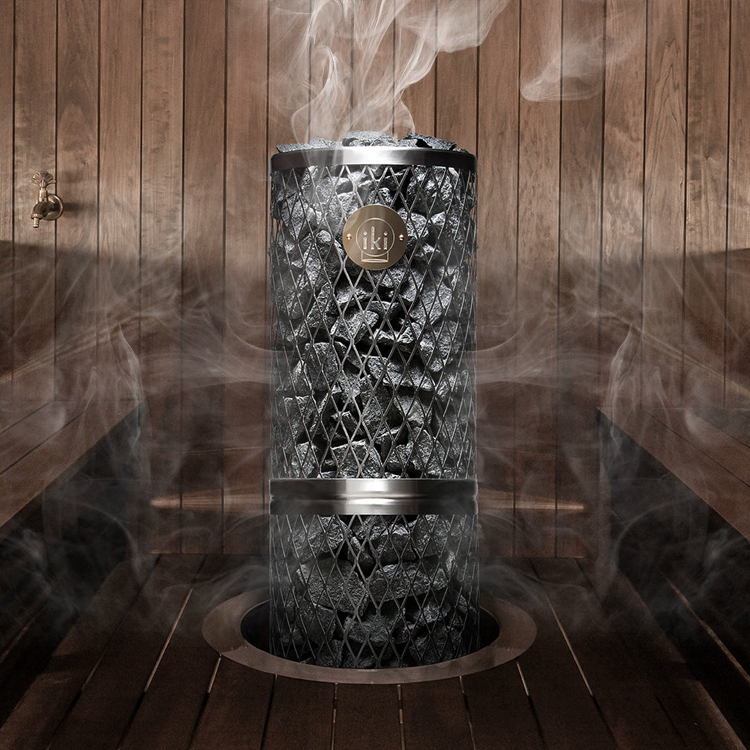 Steam rising from IKI heater