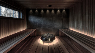 Cariitti Sauna lights in a Finnish sauna 