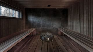 Finnish sauna with natural light