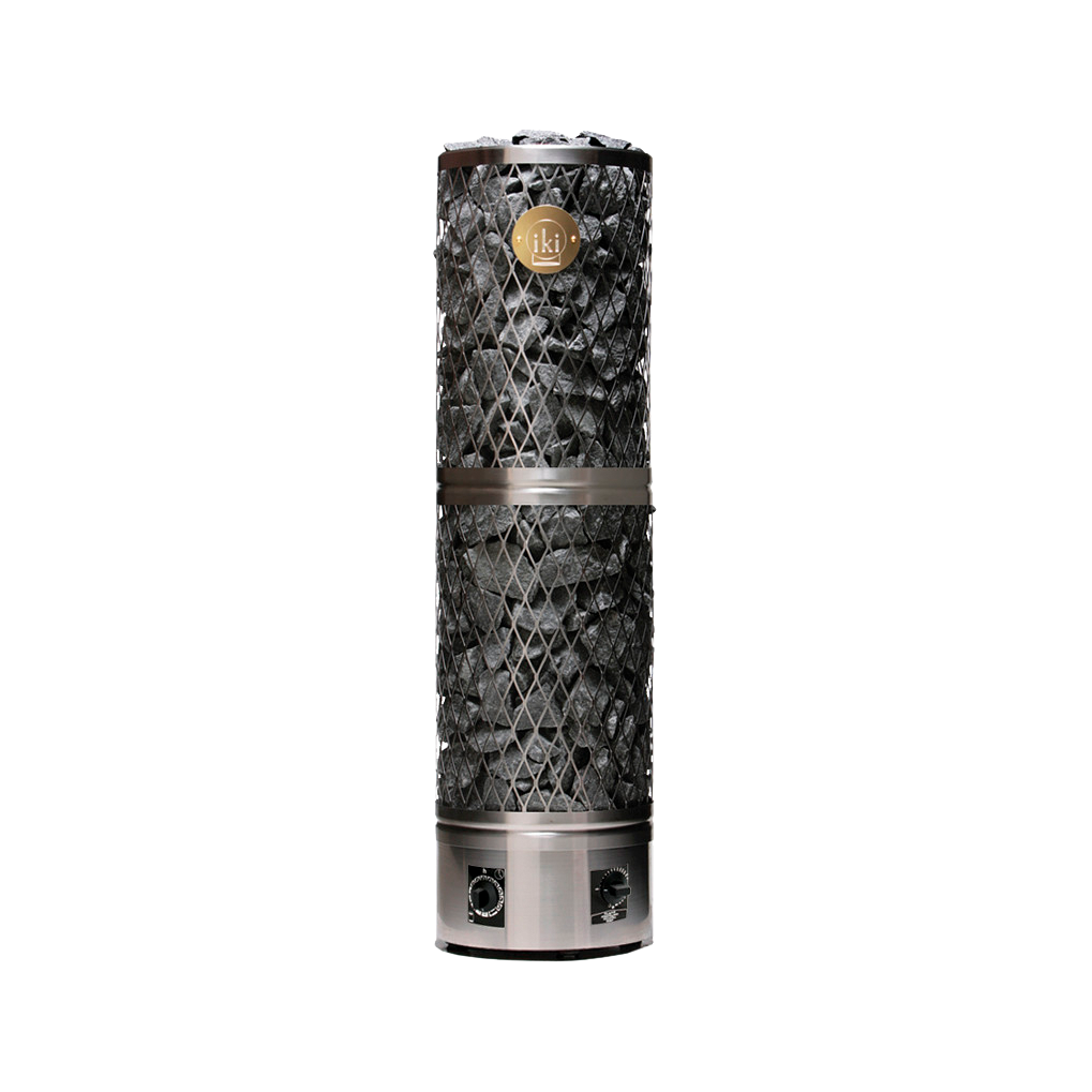 IKI Pillar 9 kW electric sauna heater with a built-in control unit