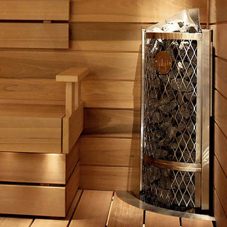 An embedding flange is used when you want to integrate your heater into your sauna interior.